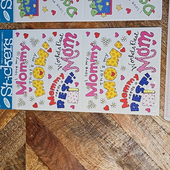 Vintage Frances Meyer sticker sheets Mommy and Daddy sealed - Picture 2 of 8